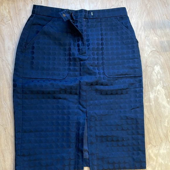 J crew blue polka dot skirt - Picture 4 of 7
